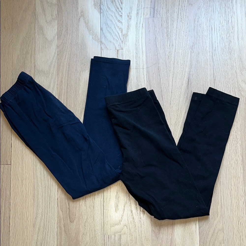 FREE ADD ON: Black and Navy Girls Leggings size 6